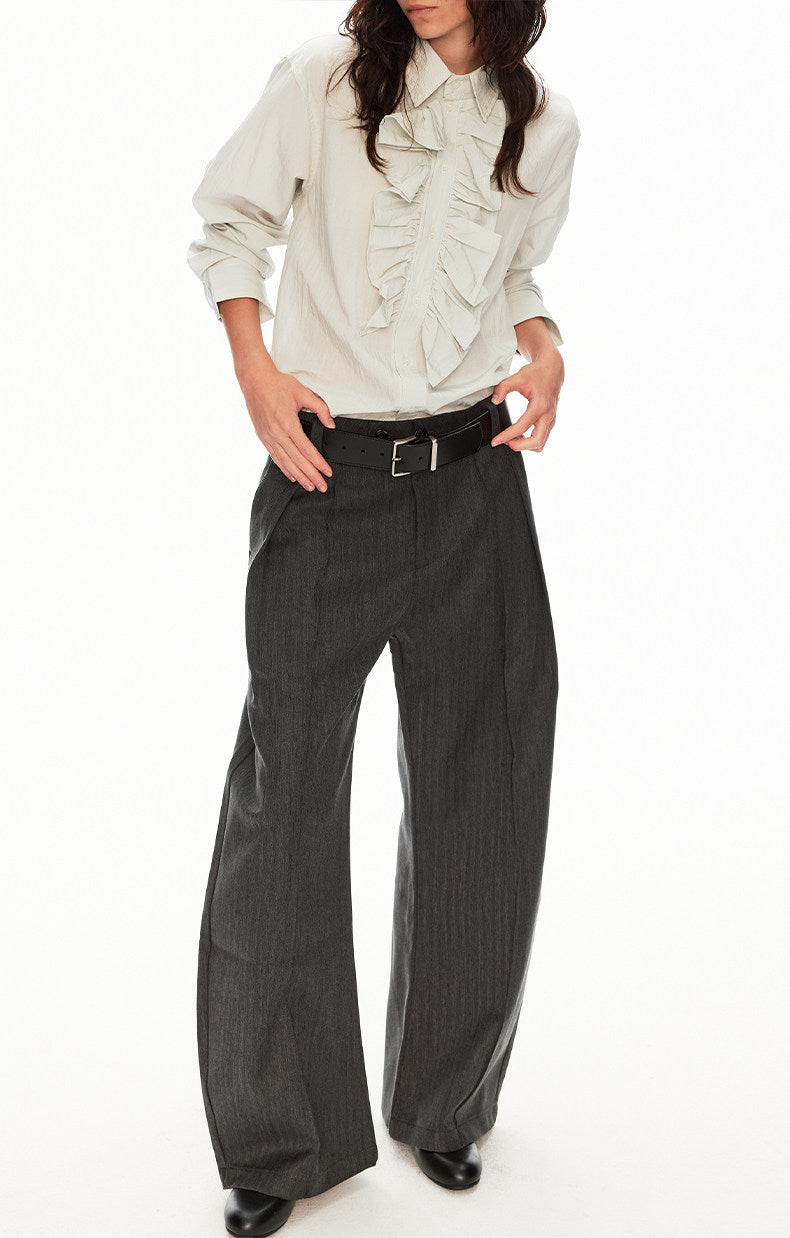 Striped Wide-Leg Pants