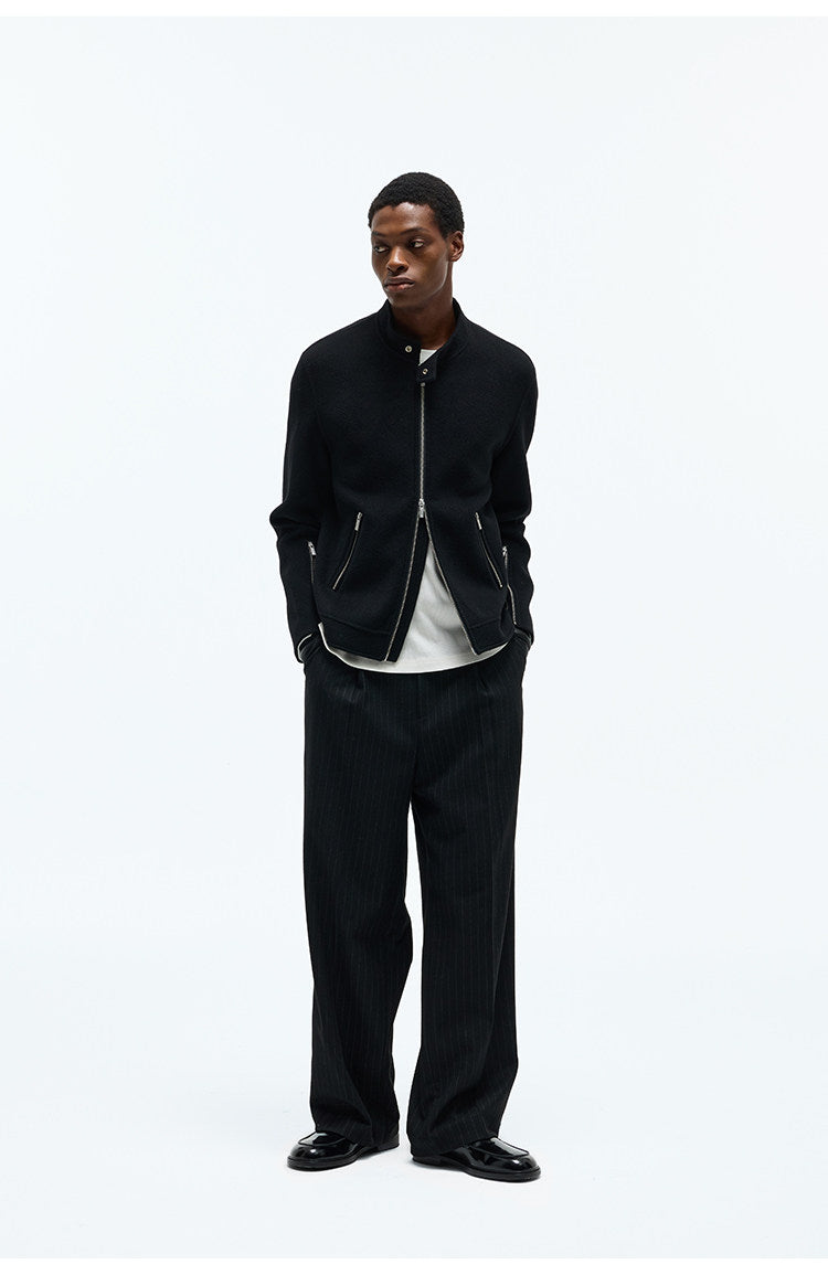 Double-Face Tweed Harrington Jacket