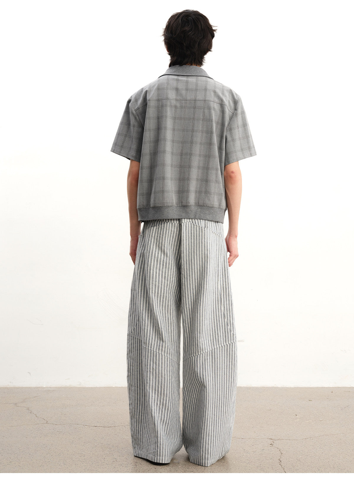 Half-Zip Checkered Shirt