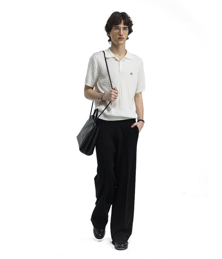 Relaxed Straight-Leg Casual Pants