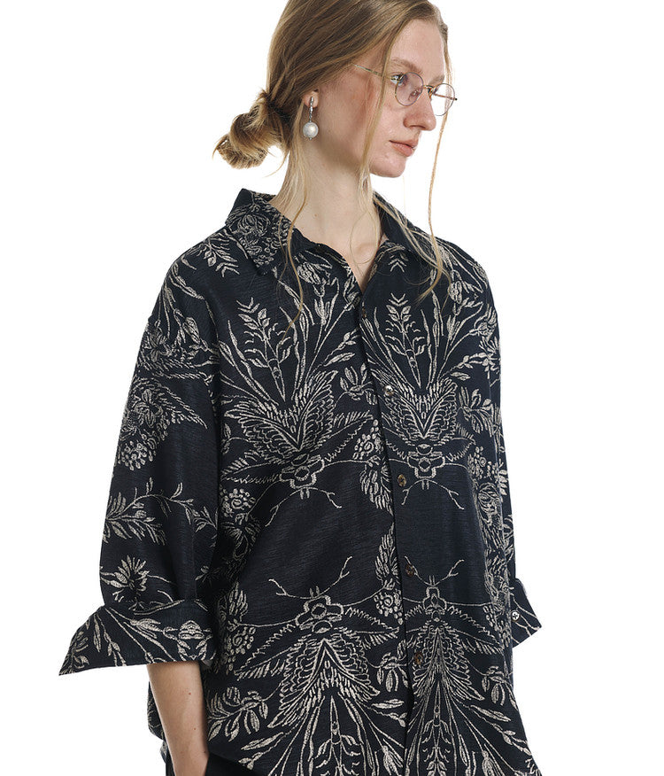 Loose-Fit Floral Shirt