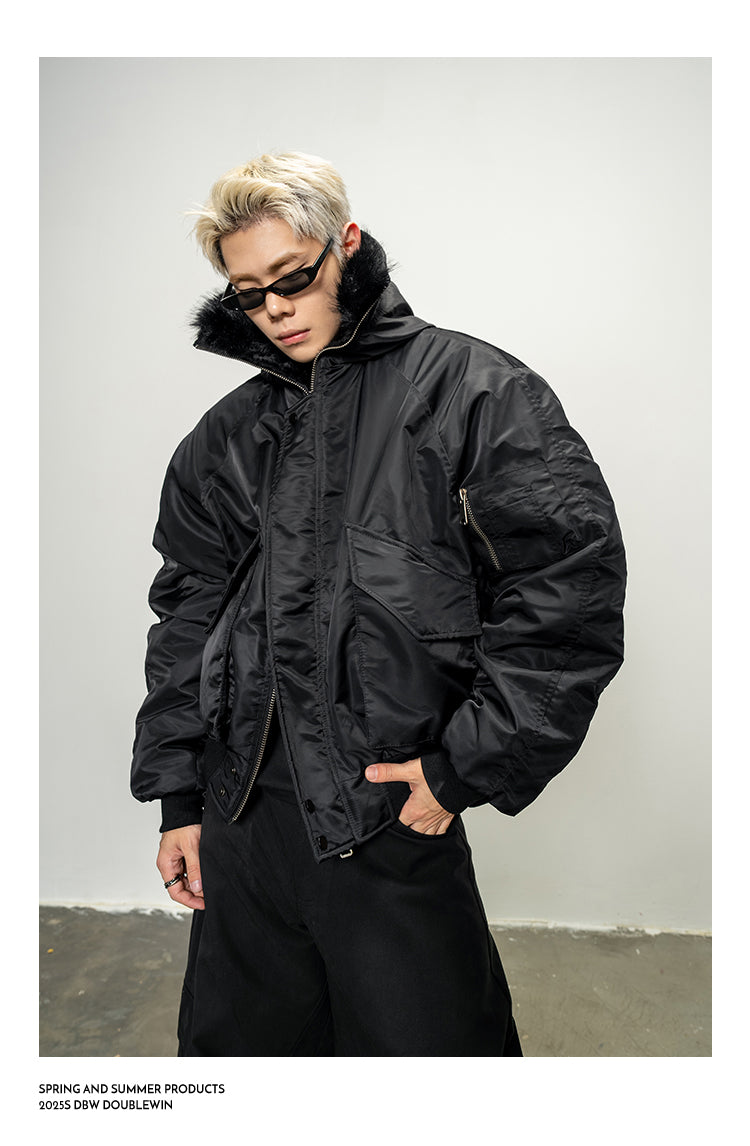 Large Fur Flight Jacket