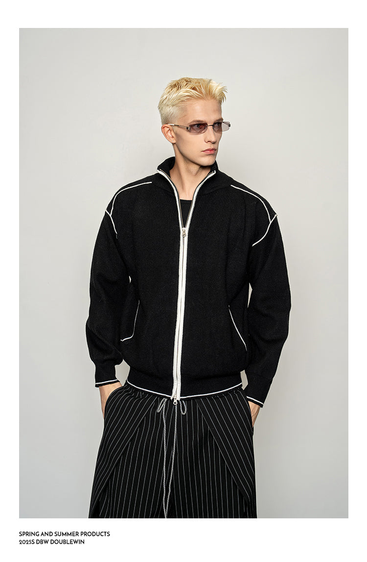 Split-Edge Knit Cardigan