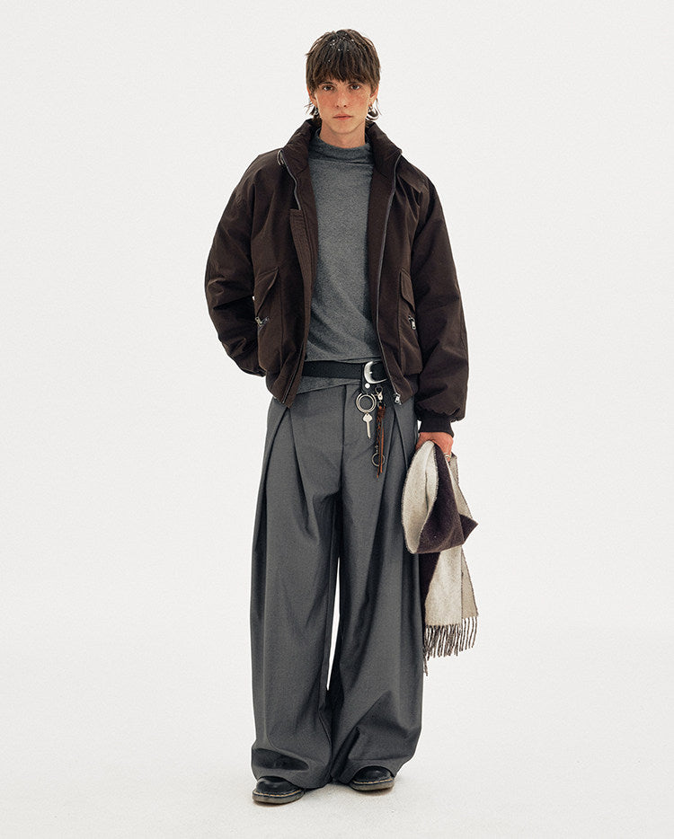 Stand Collar Large Pocket Jacket