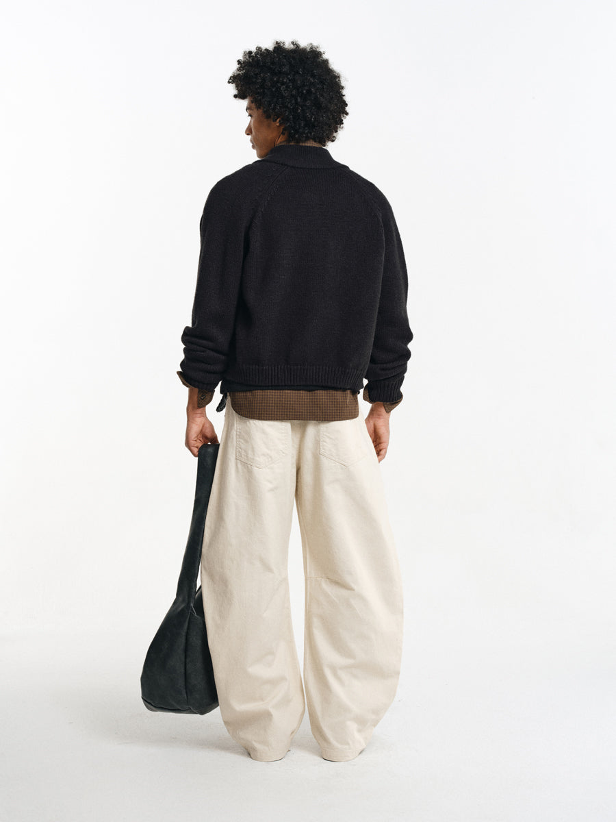 Wool Blend Stand Collar Jacket