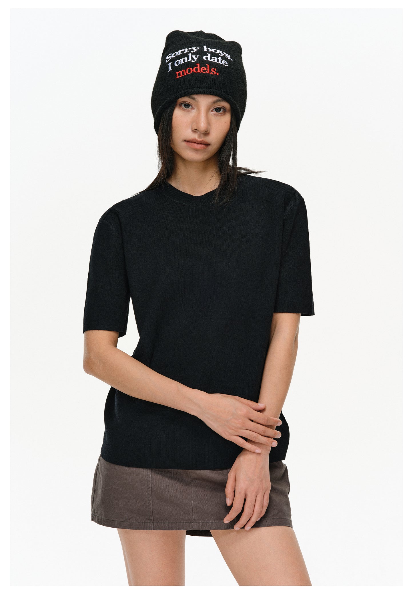 Basic Round Neck Knit Shirt
