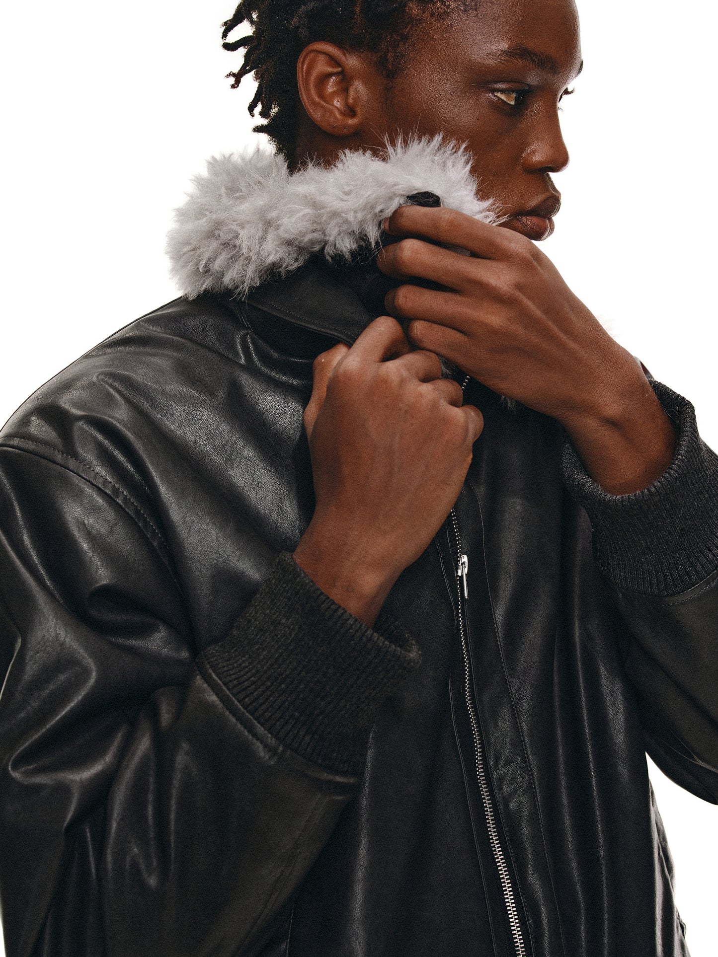 Fur Collar Bomber Jacket