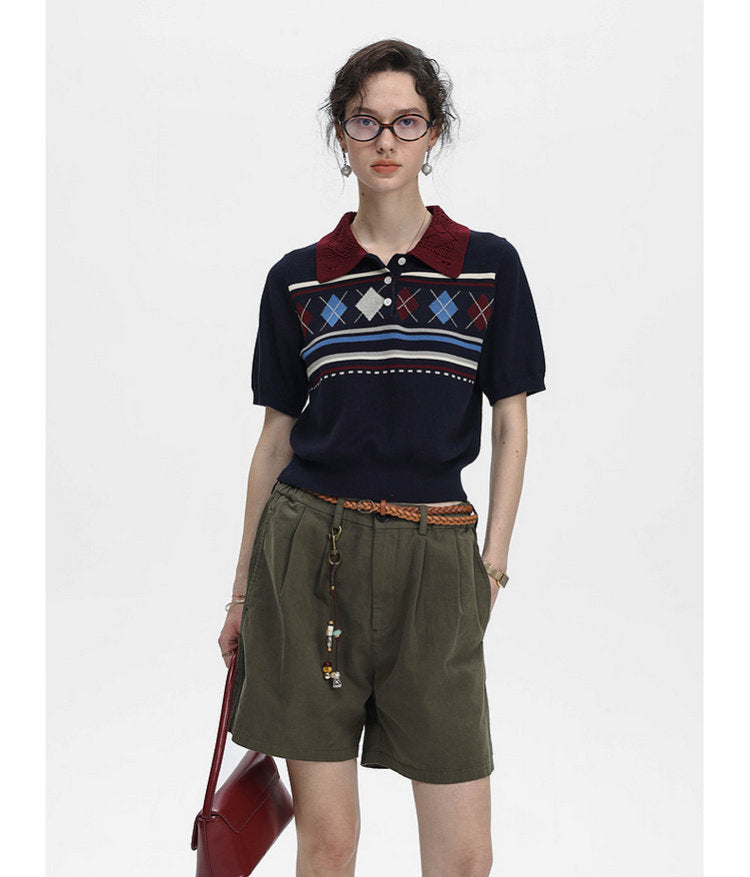 Lightweight knit polo shirt
