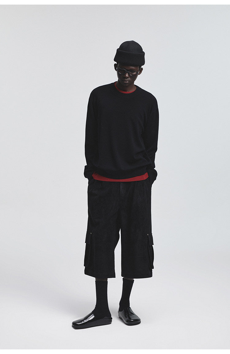 Faux Suede Cropped Shorts