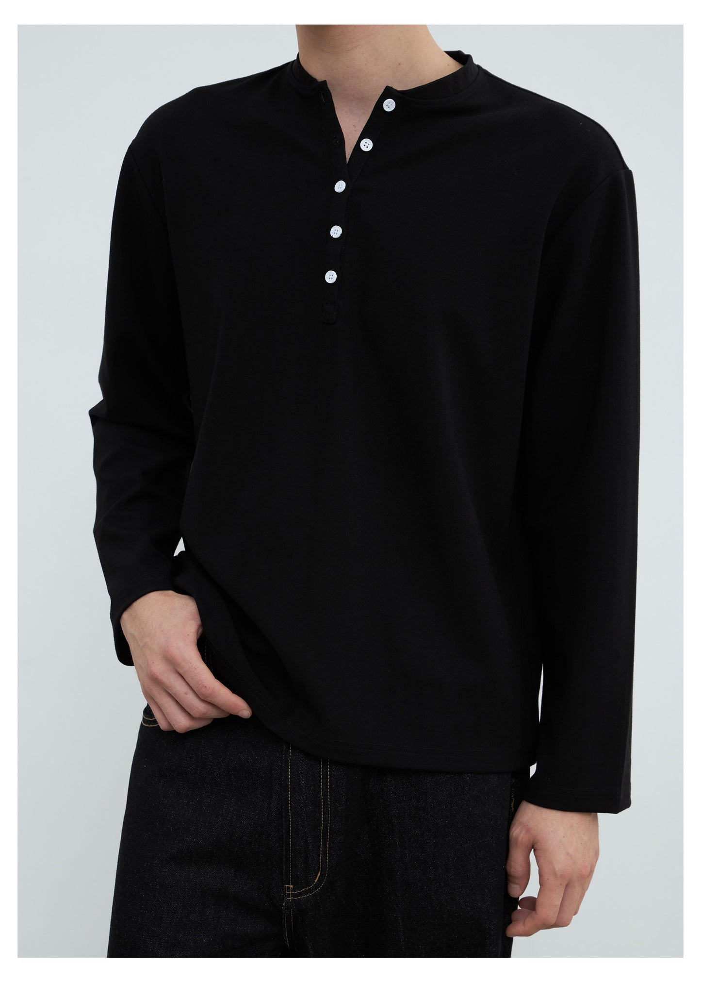 Henry Collar Clean Fit T-Shirt