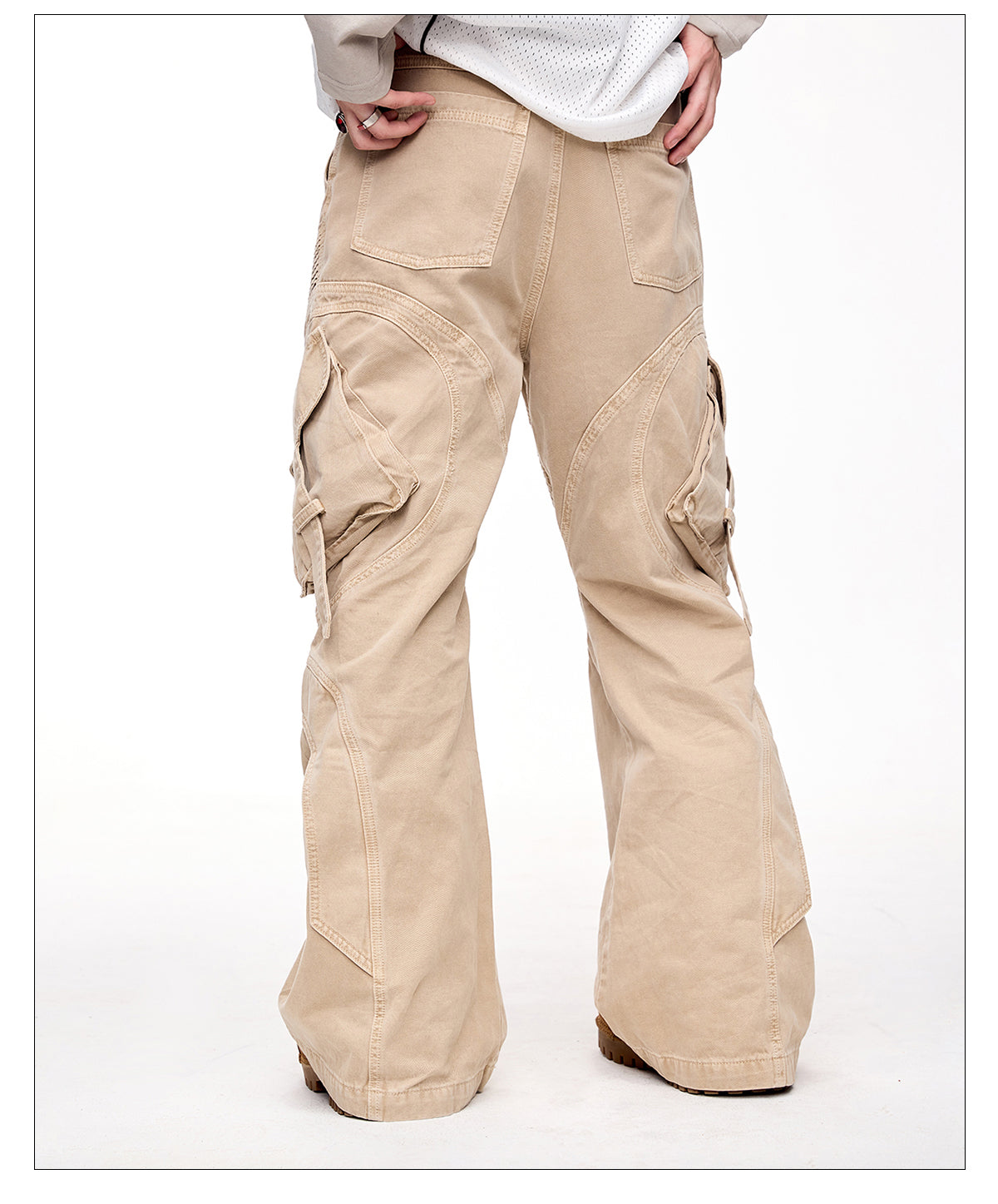 Retro wash wide casual pants