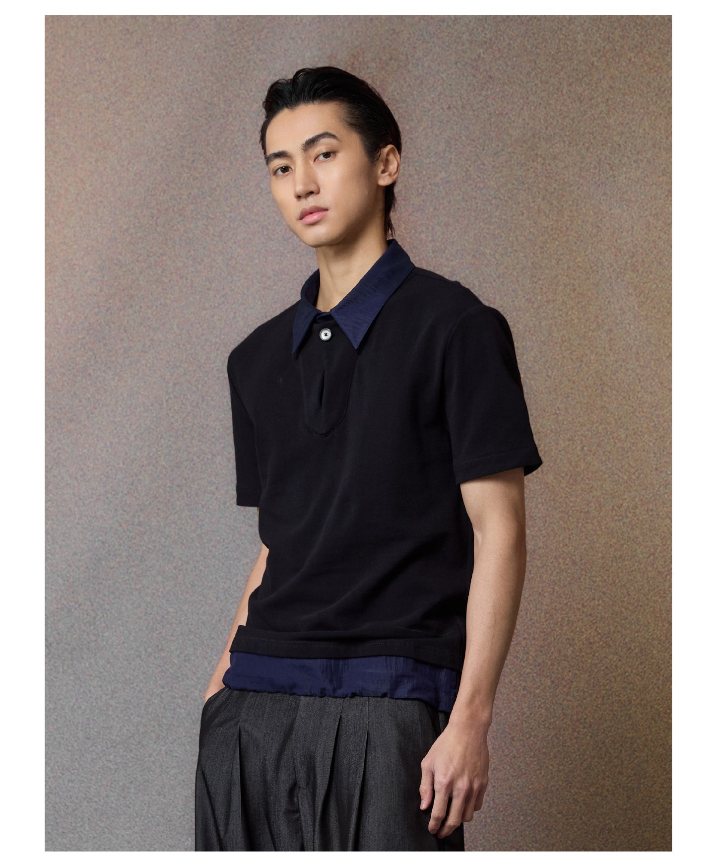 Faux Two-Piece Polo Shirt