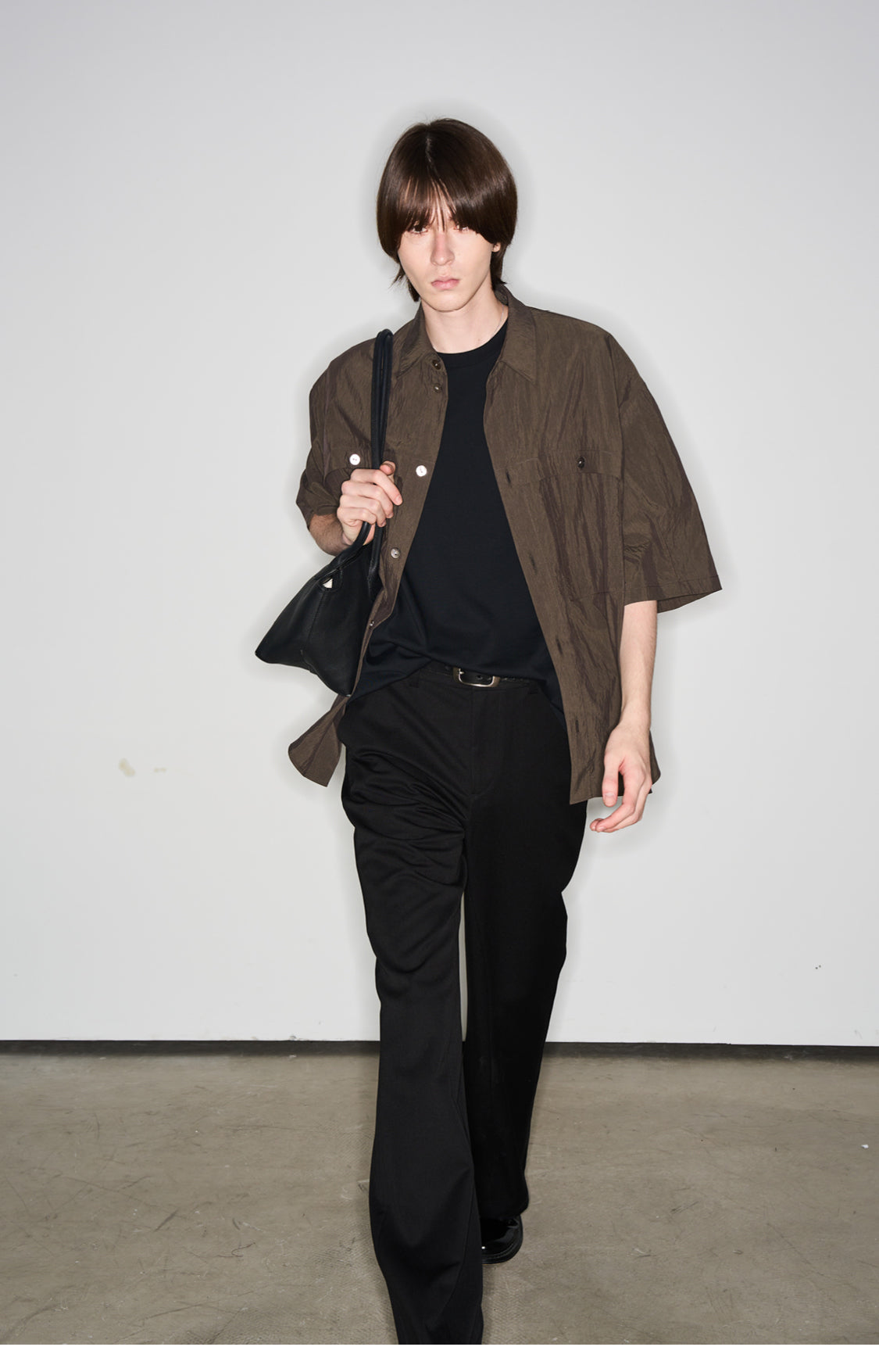 Wrinkled nylon shirt