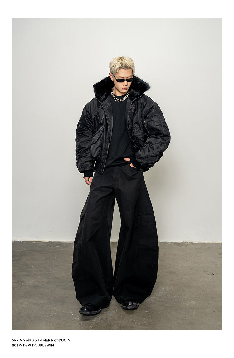 Large Fur Flight Jacket