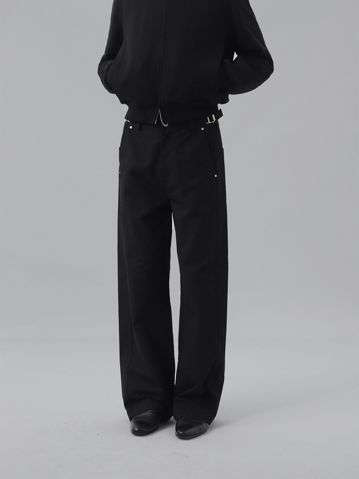 Straight-Leg Pants with Patches