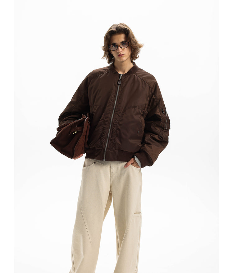 Deconstructed Short Wide MA-1 Jacket