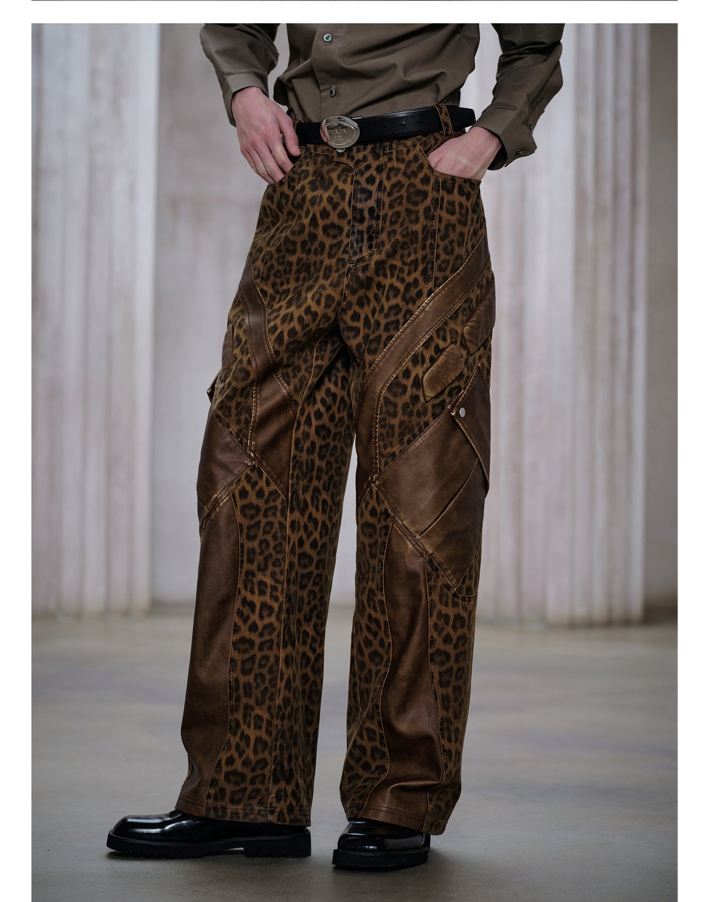 Leopard Print Casual Pants