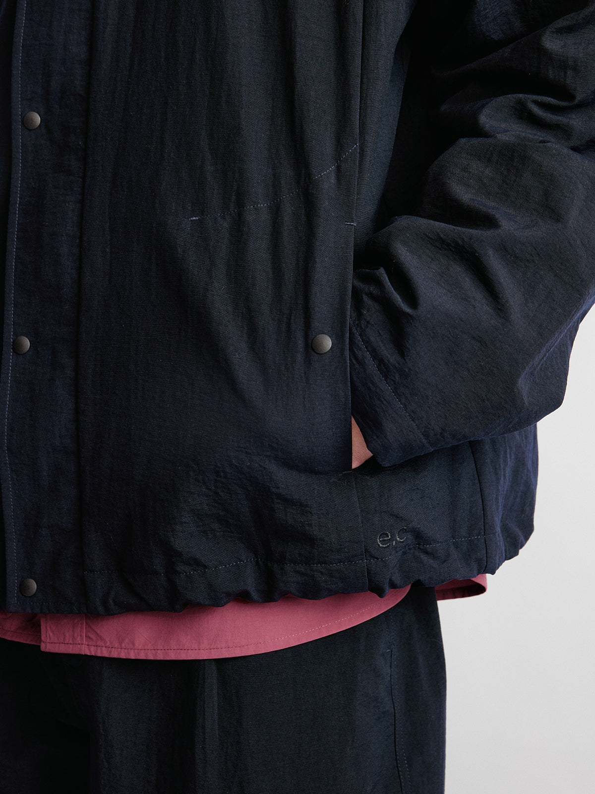 Stand Collar Hooded Jacket