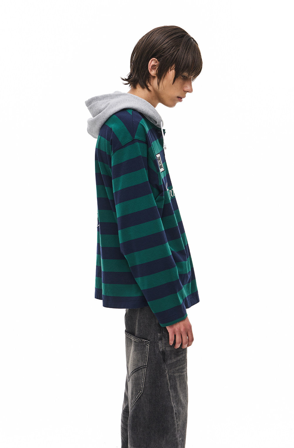 Casual Embroidered Hooded T-Shirt