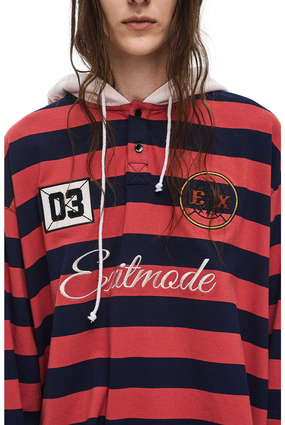 Casual Embroidered Hooded T-Shirt