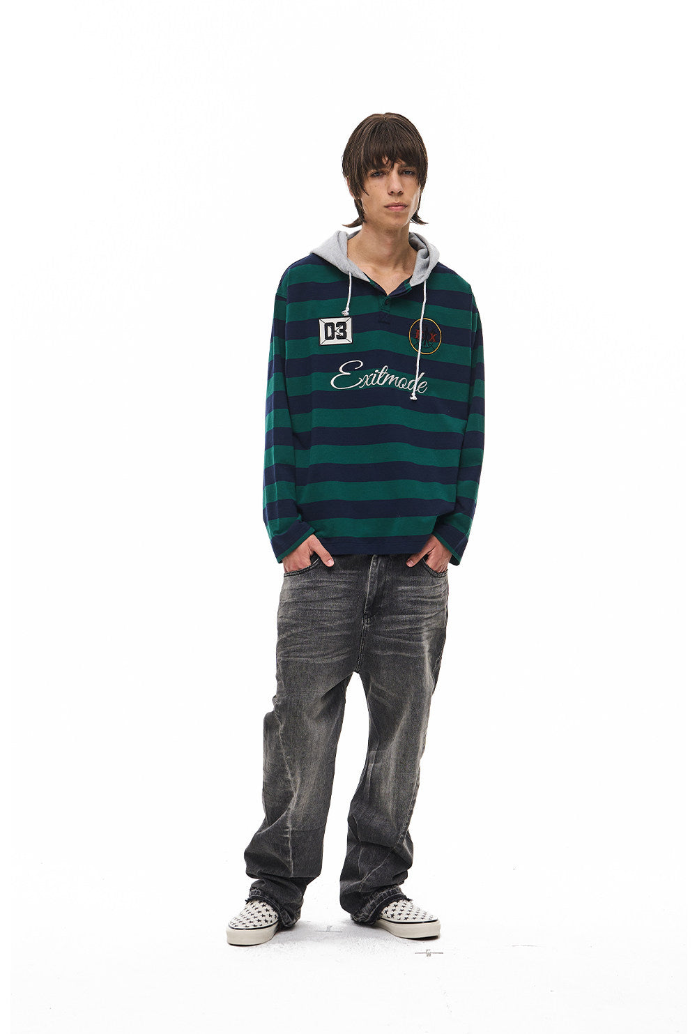 Casual Embroidered Hooded T-Shirt