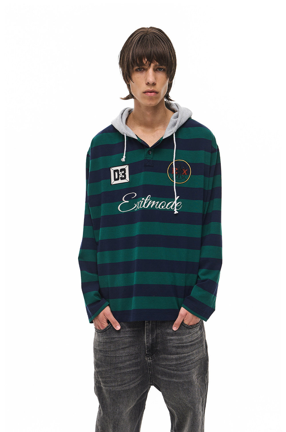 Casual Embroidered Hooded T-Shirt