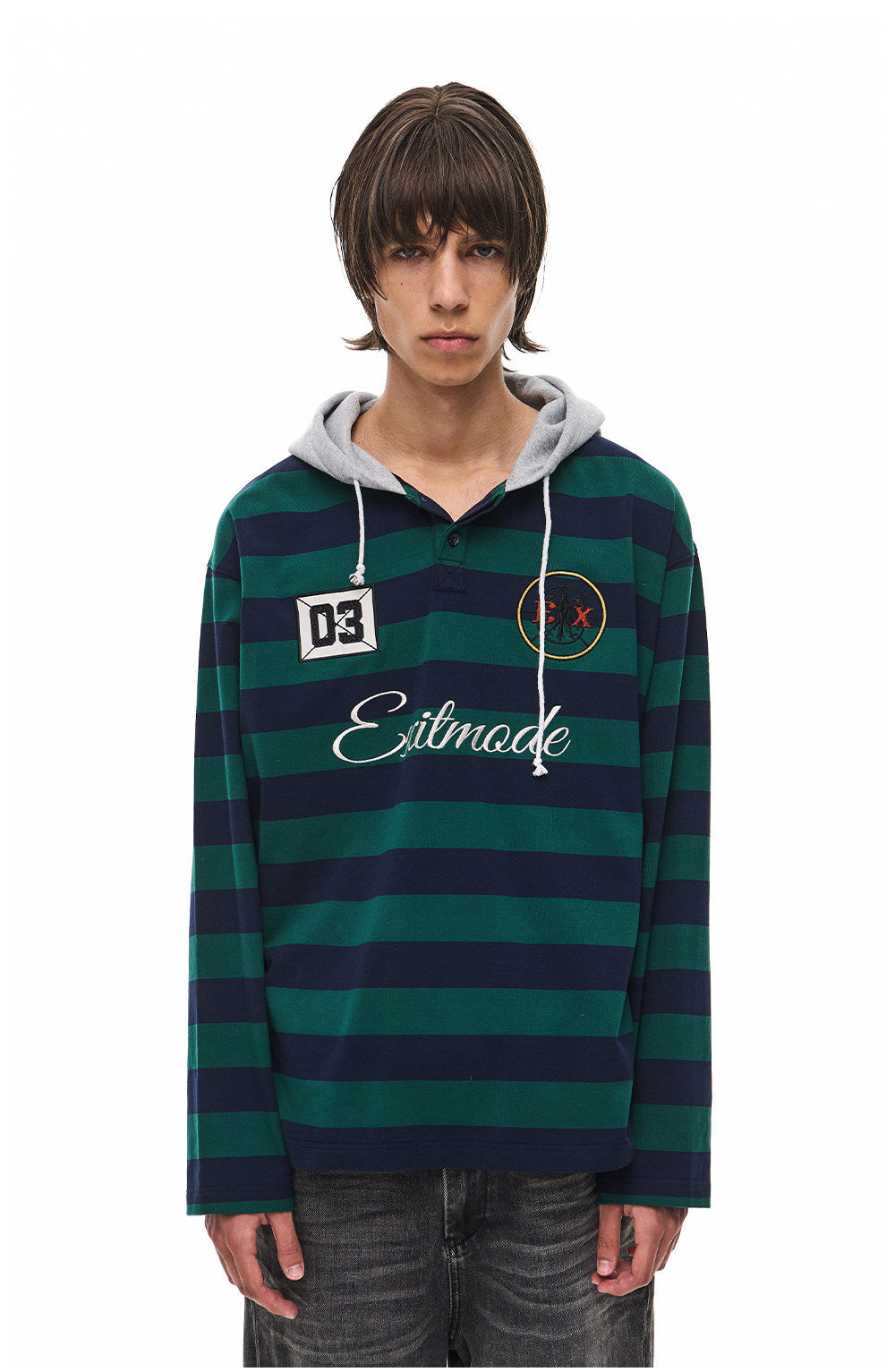 Casual Embroidered Hooded T-Shirt