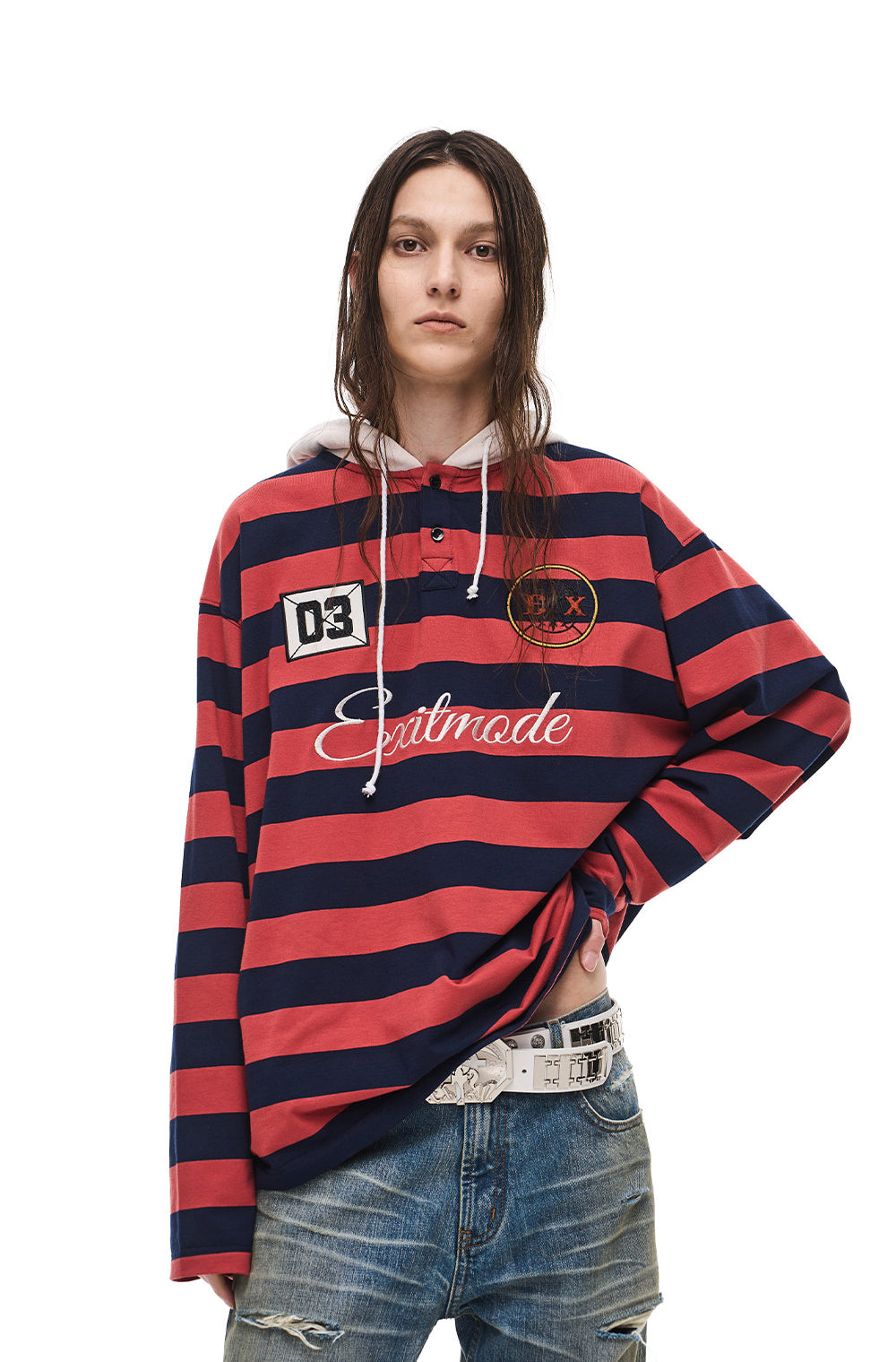 Casual Embroidered Hooded T-Shirt