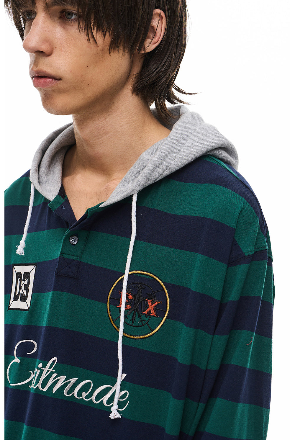 Casual Embroidered Hooded T-Shirt