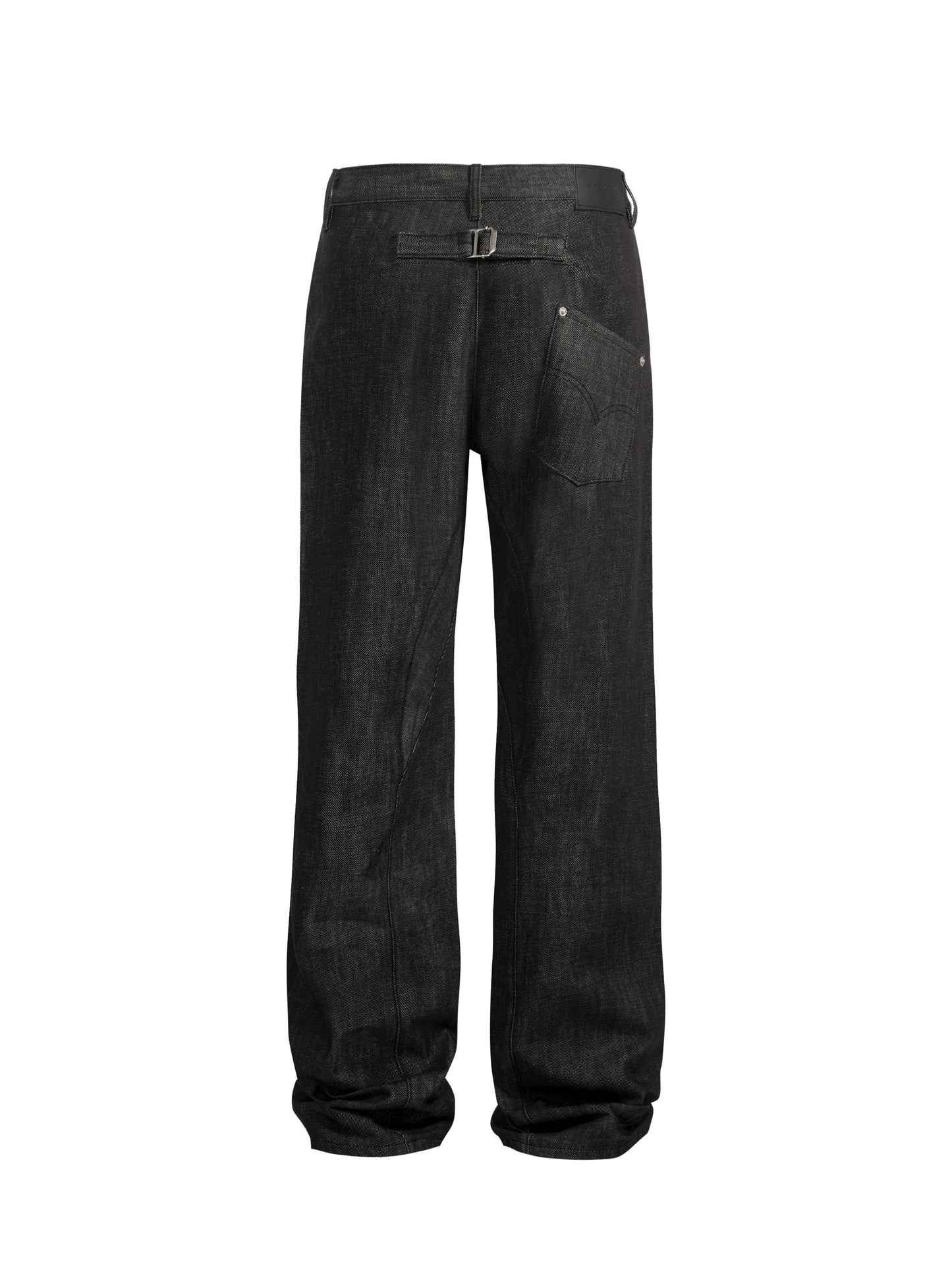 Adjustable-Waist Straight-Leg Jeans
