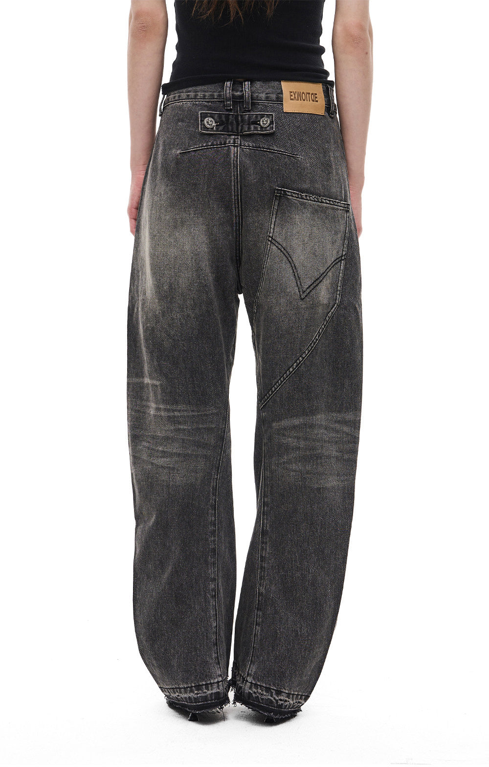 Vintage Washed Smoke Black Jeans