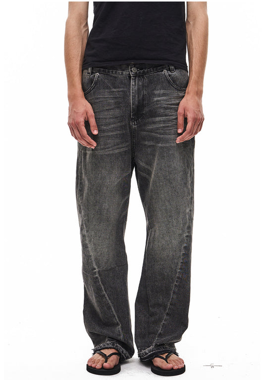 Vintage Washed Smoke Black Jeans