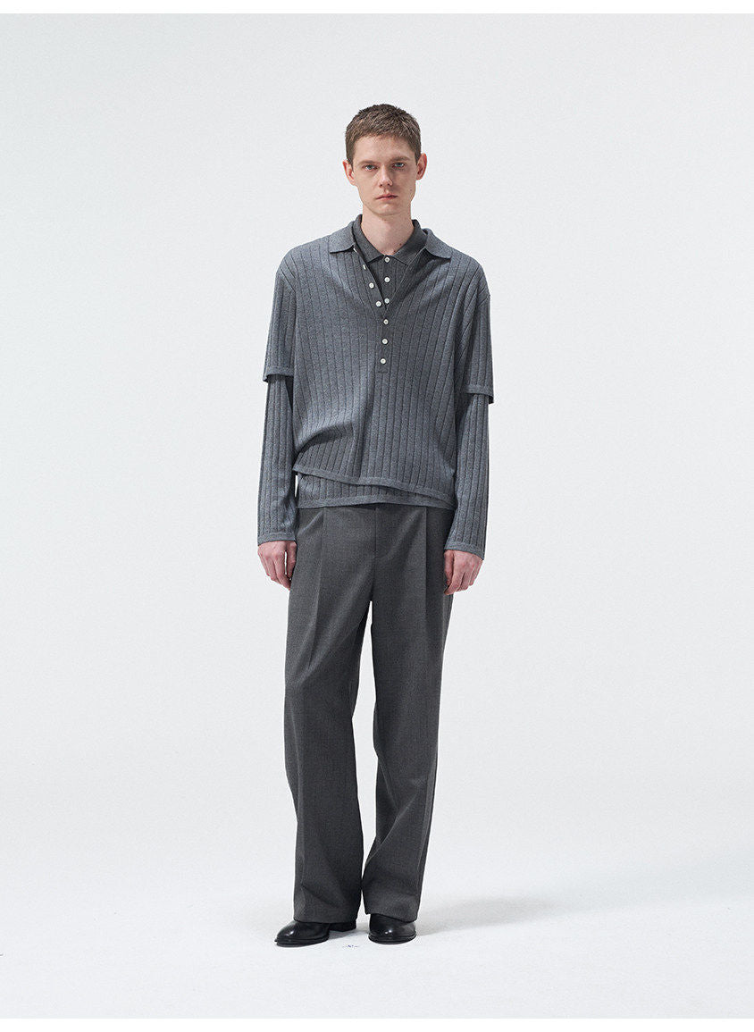 Wool and silk blend knit sweater