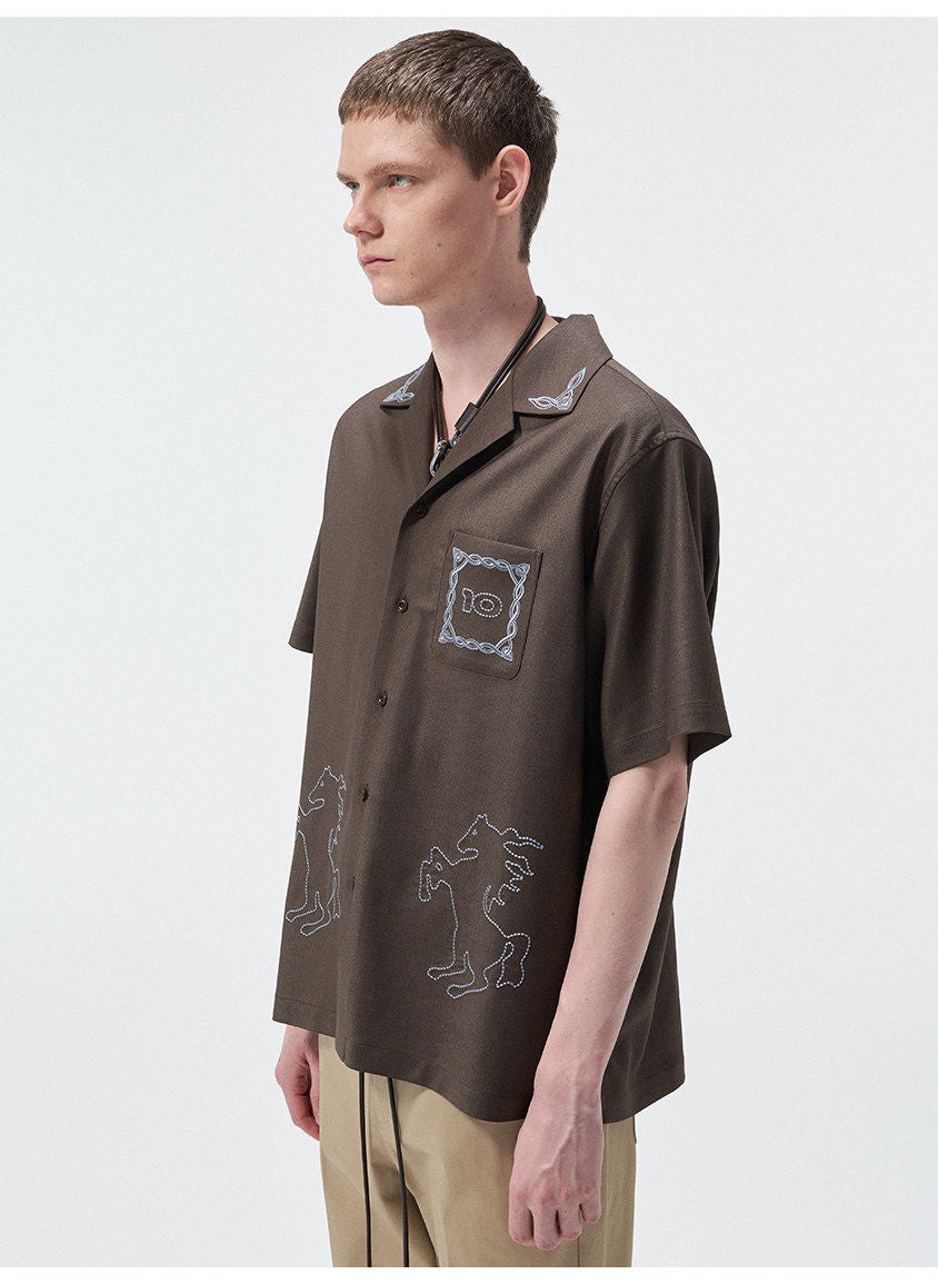 Embroidered Linen Shirt