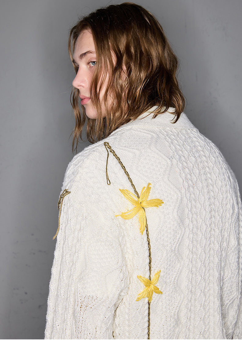 Cable Knit Lazy Cardigan