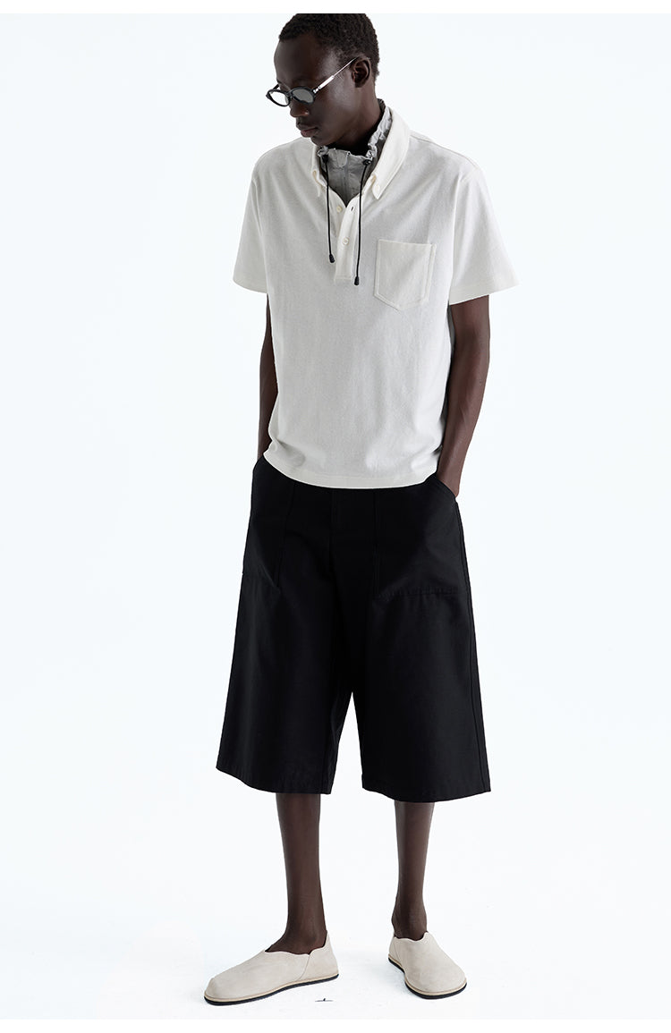 Cotton blend polo shirt
