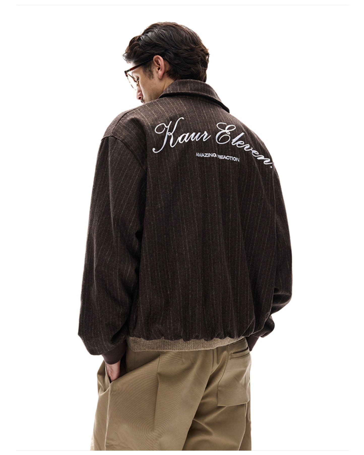 Embroidered Striped Jacket