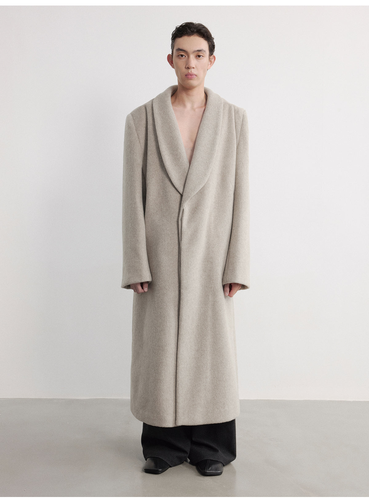 Shawl Collar Wool Coat