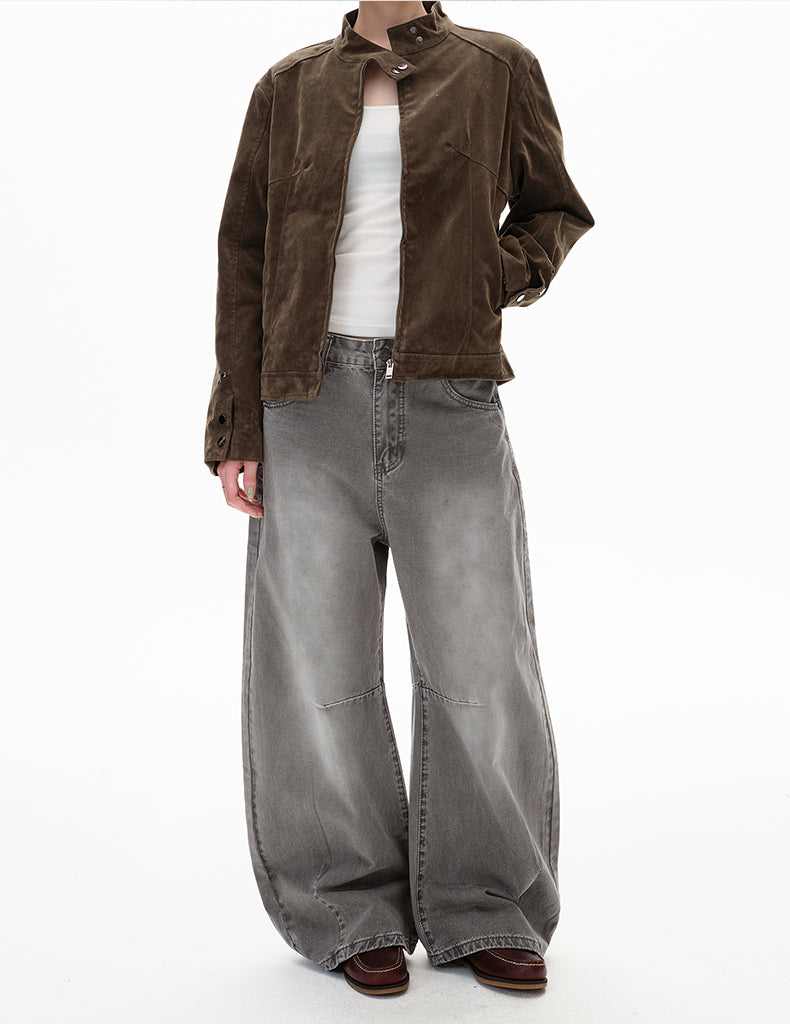 Retro-Washed White Machete Jeans