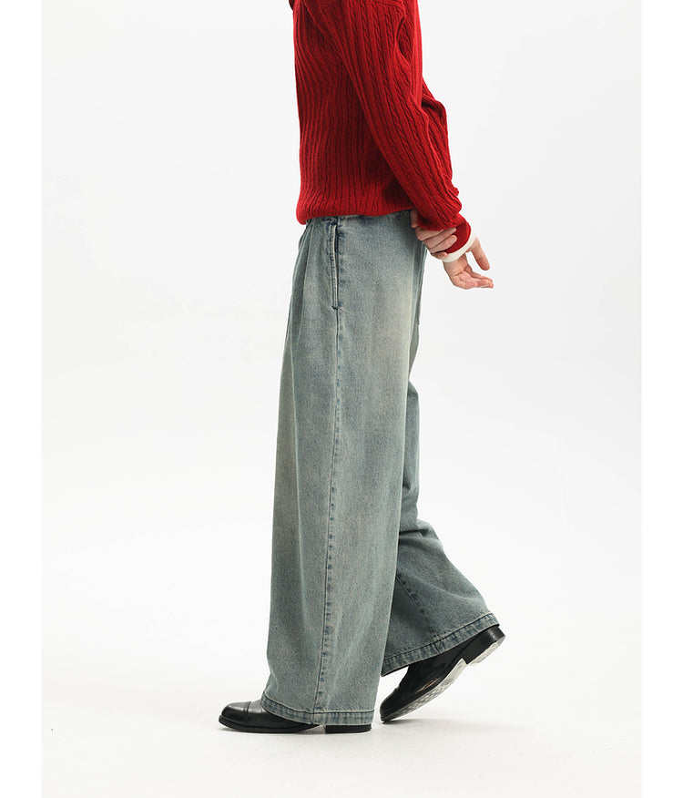 Wide Leg Scimitar Jeans