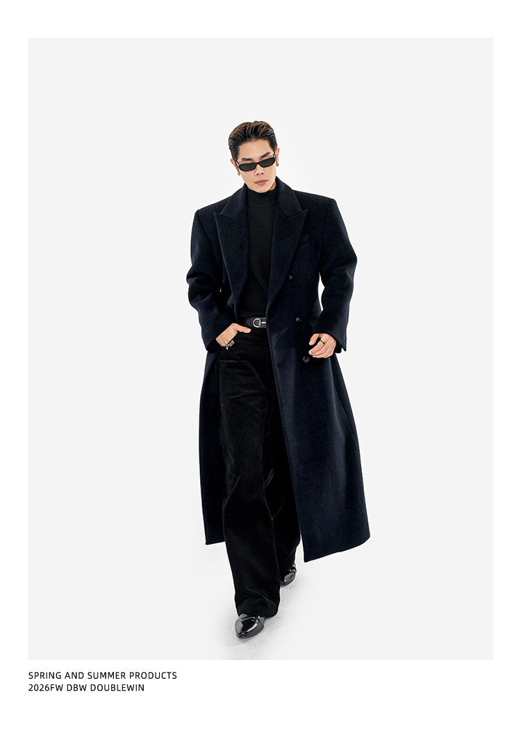 Wool-Blend Long Coat