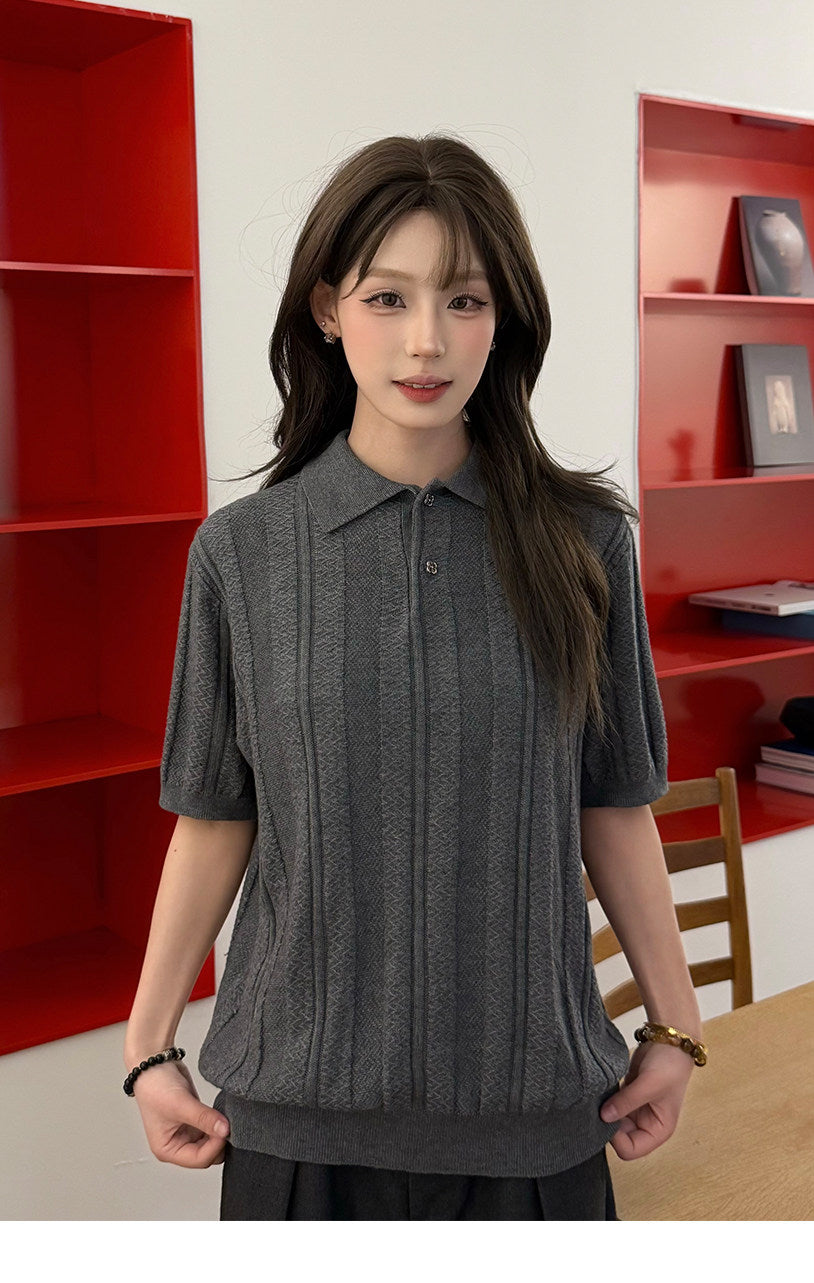 Clover Regular Fit Knit Polo Shirt