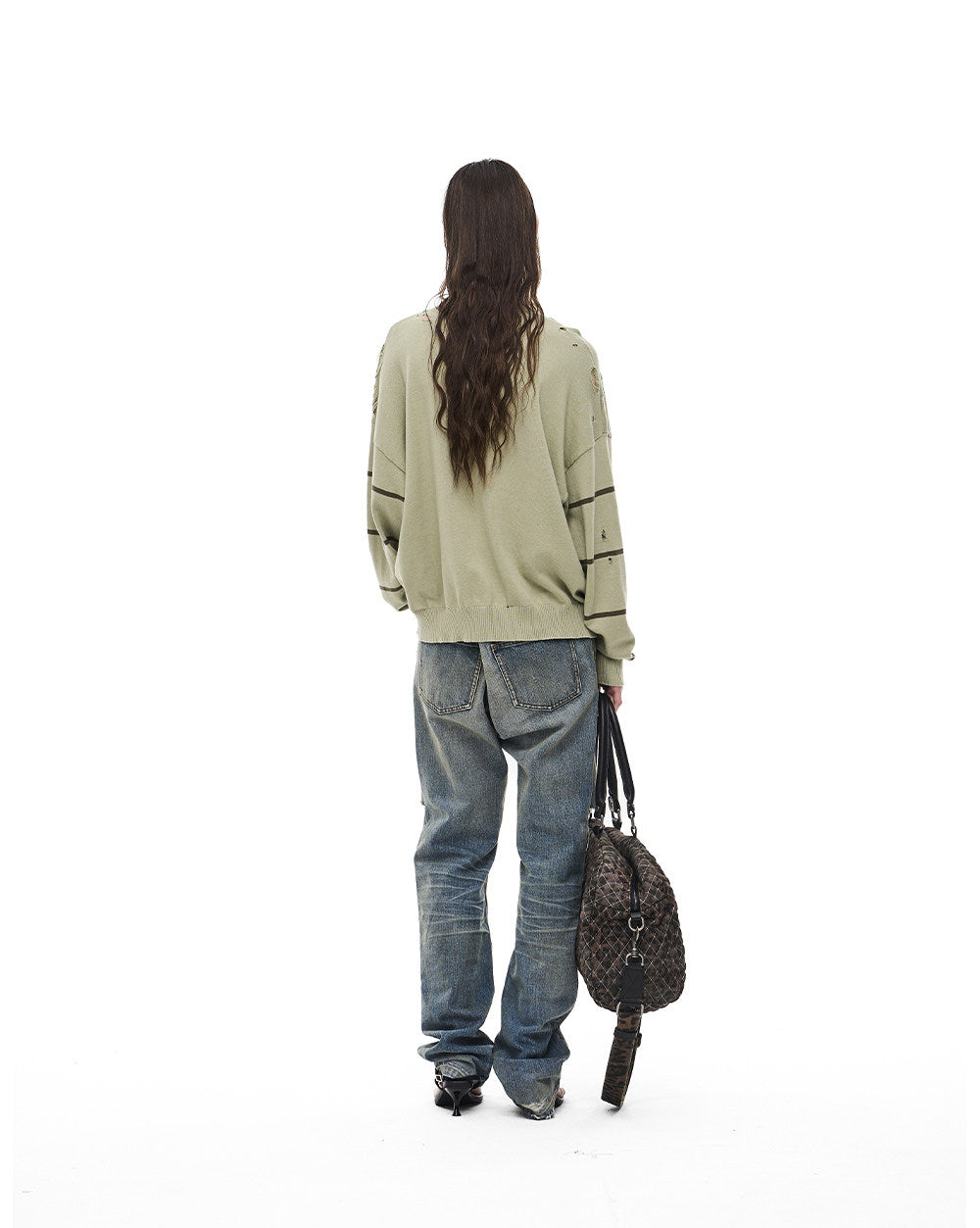 Patch-Embroidered Knit Pullover Sweater
