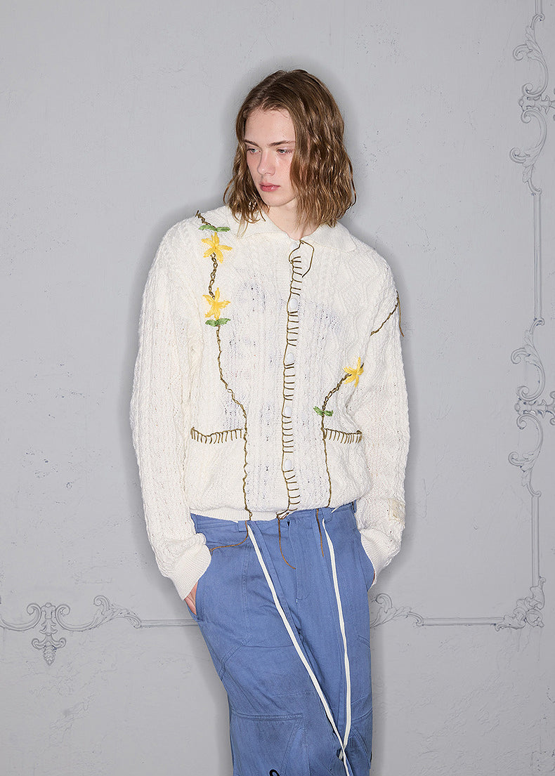 Cable Knit Lazy Cardigan