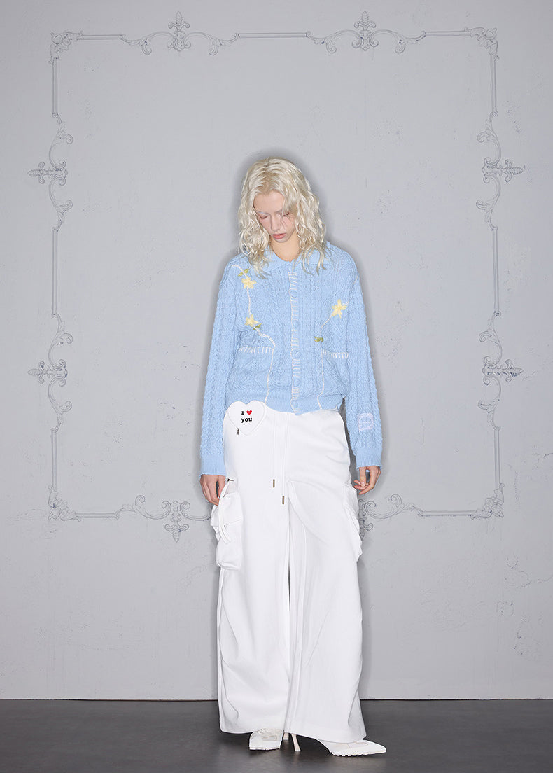 Cable Knit Lazy Cardigan