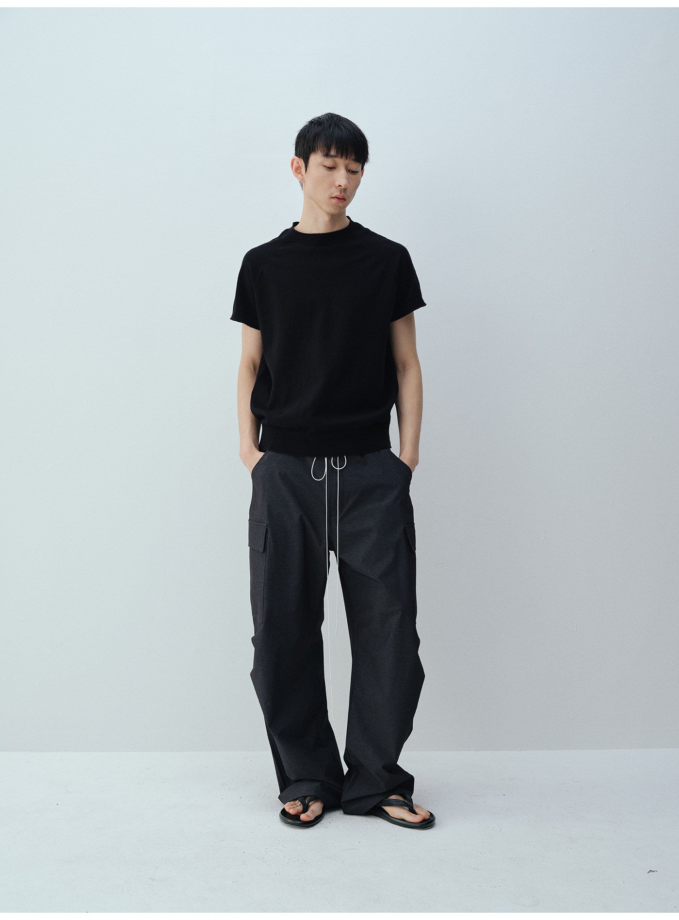 롤드 헴 래글런 티셔츠