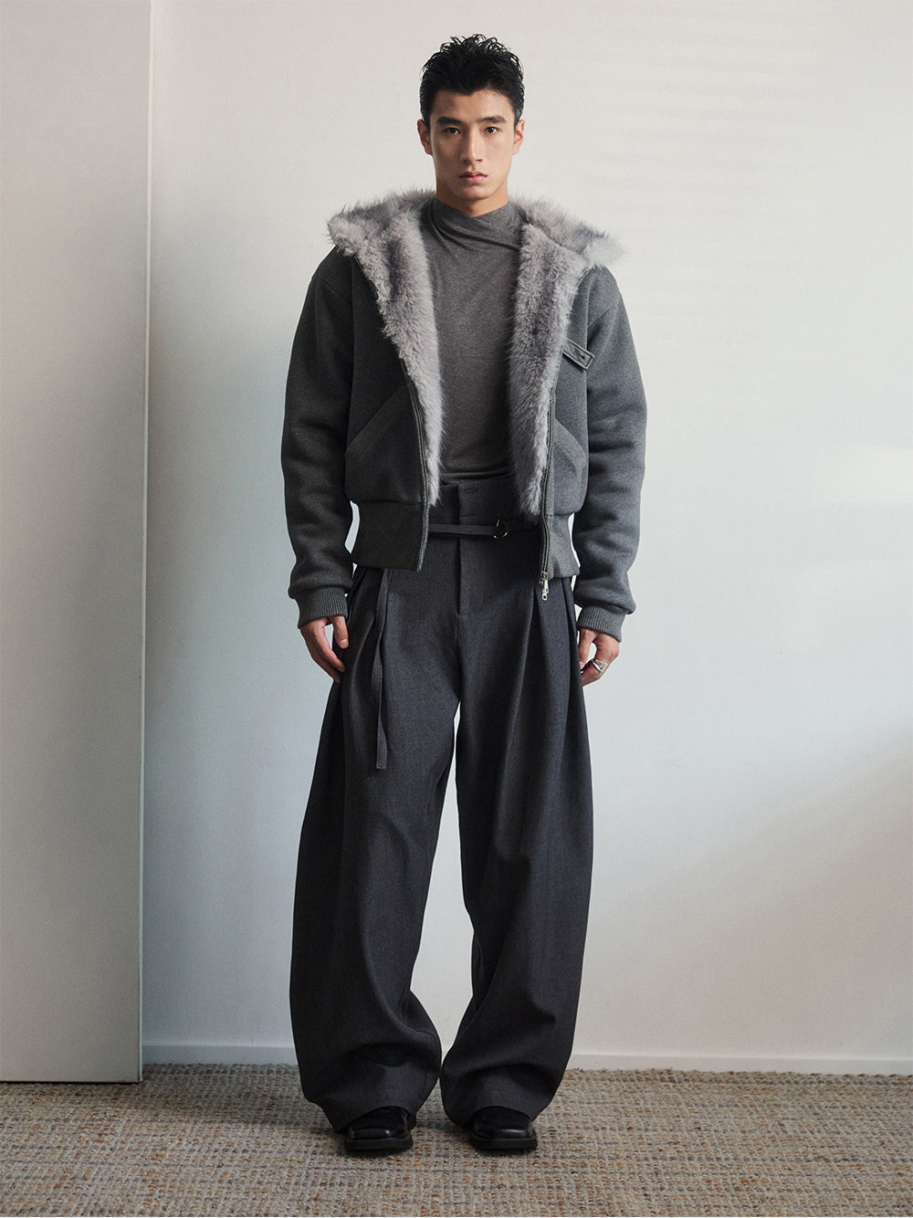 Open-Front Hooded Jacket