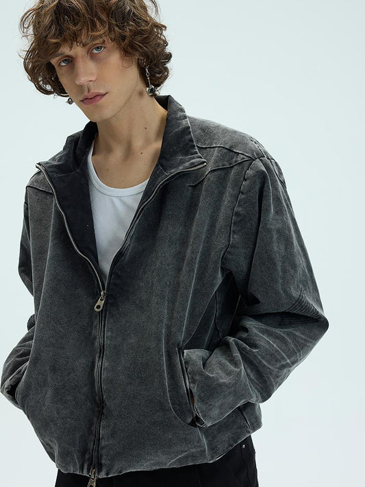 Short wide cotton jacket