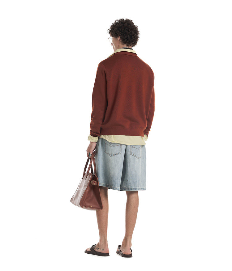 College Diamond Wool Polo Shirt