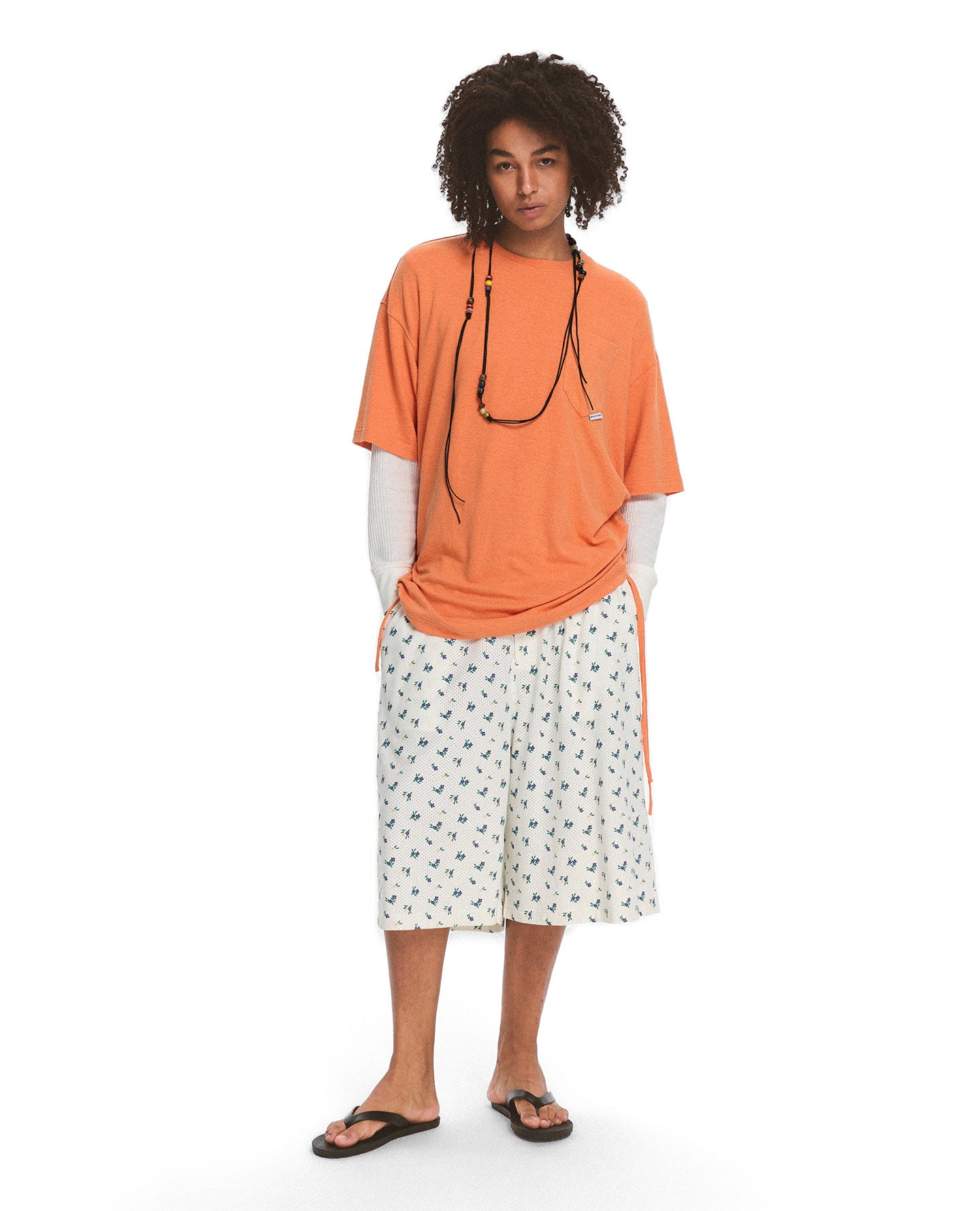 Drawstring T-Shirt with Loop Holes